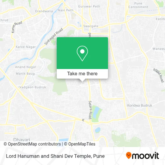 Lord Hanuman N Shani Dev Temple map