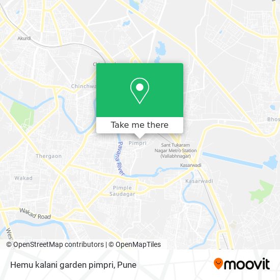 Hemu kalani garden pimpri map