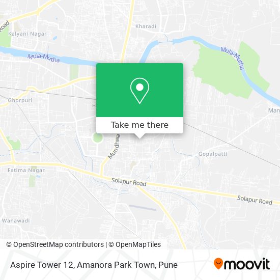Aspire Tower 12, Amanora Park Town map