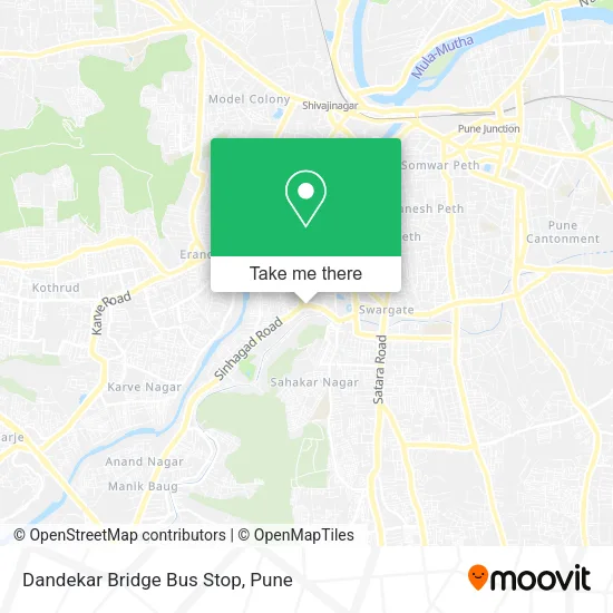 Dandekar Bridge Bus Stop map