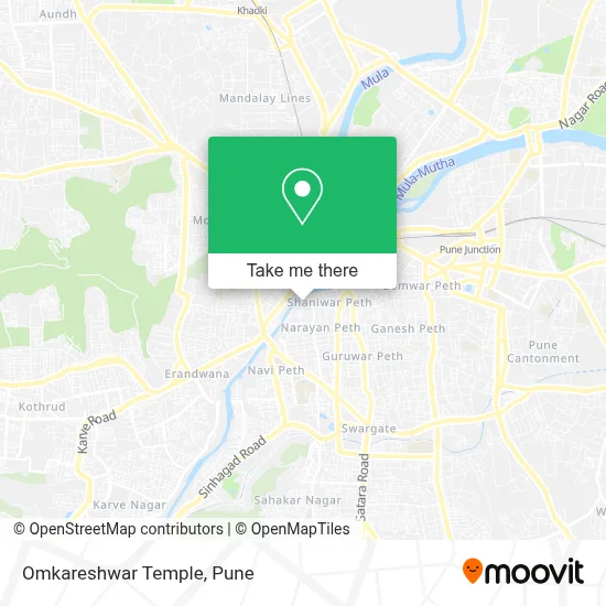 Omkareshwar Temple map