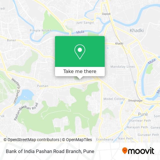 Bank of India Pashan Road Branch map