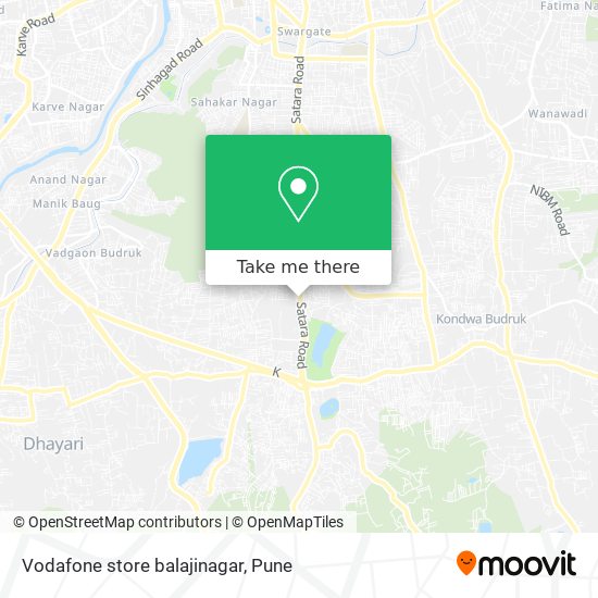 Vodafone store balajinagar map