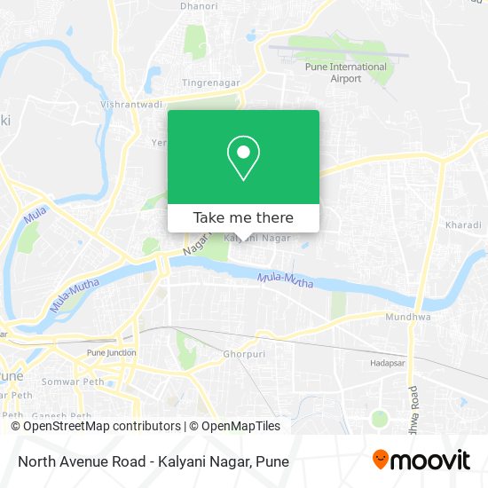 North Avenue Road - Kalyani Nagar map