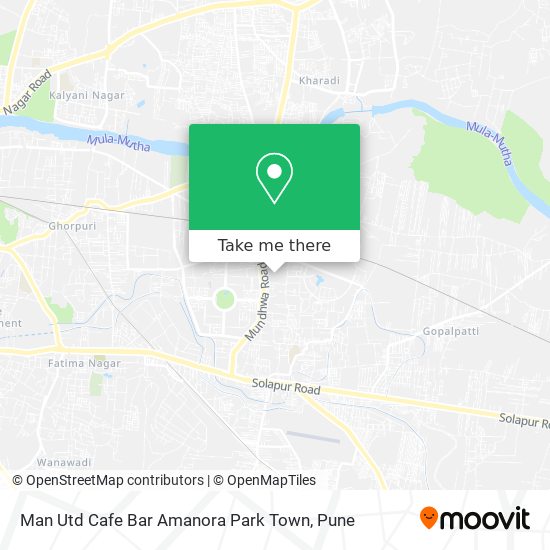 Man Utd Cafe Bar Amanora Park Town map