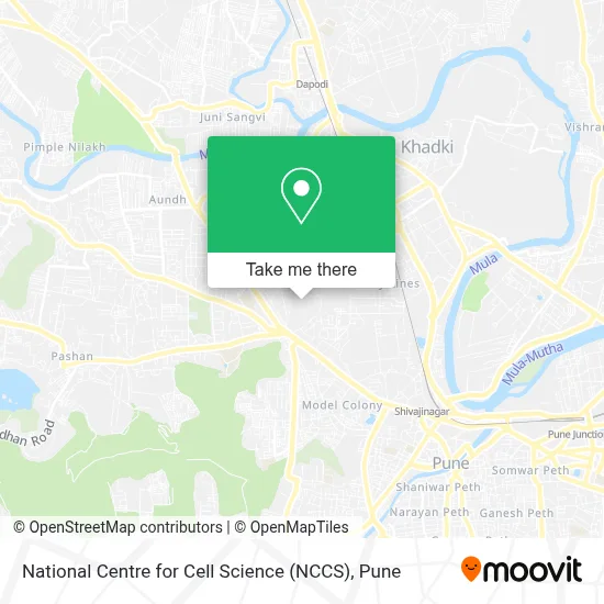 National Centre for Cell Science (NCCS) map