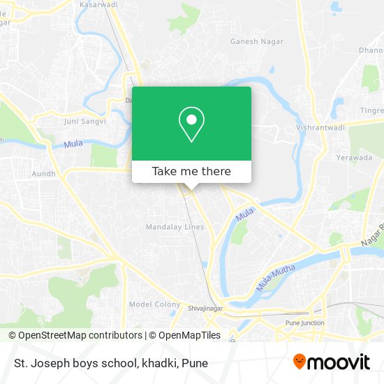 St. Joseph boys school, khadki map