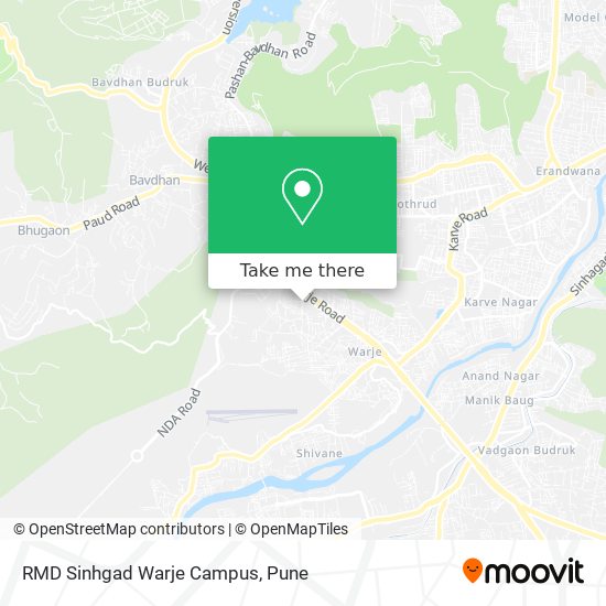 RMD Sinhgad Warje Campus map