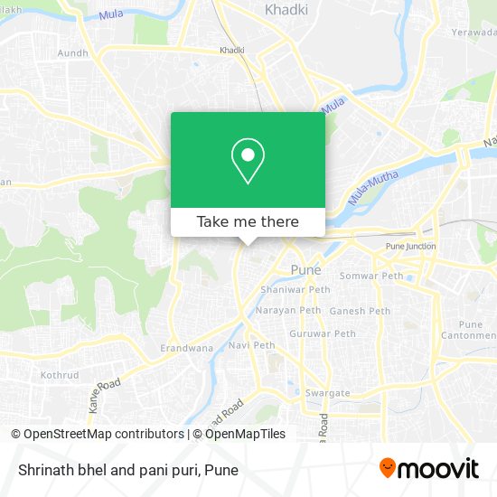 Shrinath bhel and pani puri map