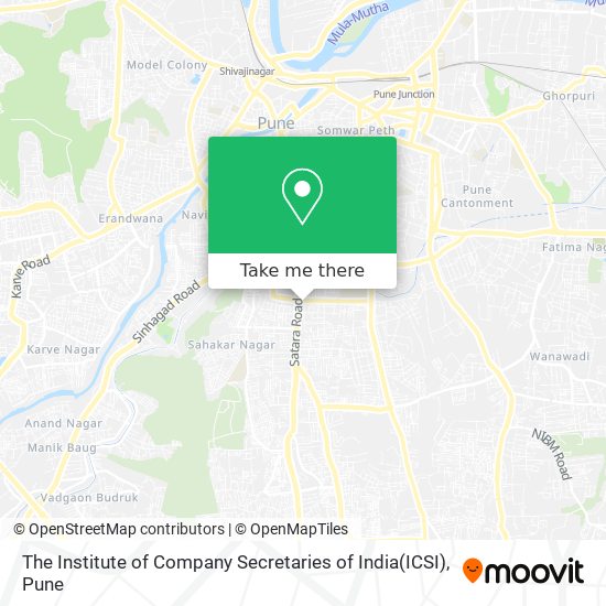 The Institute of Company Secretaries of India(ICSI) map