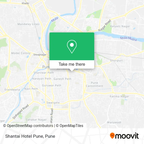 Shantai Hotel Pune map