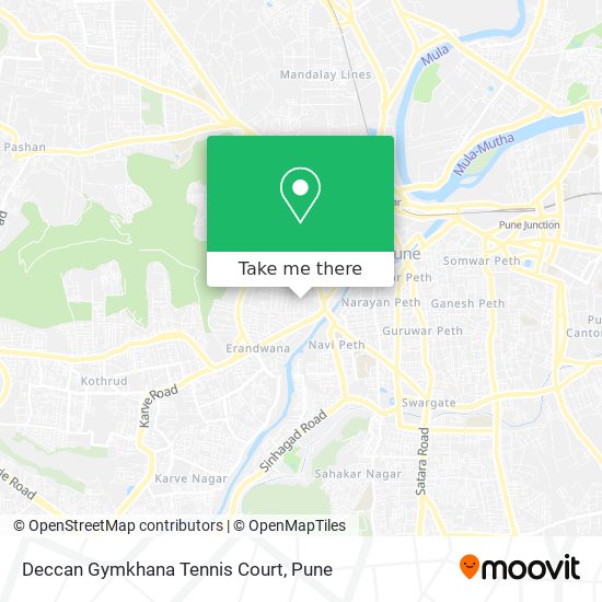 Deccan Gymkhana Tennis Court map
