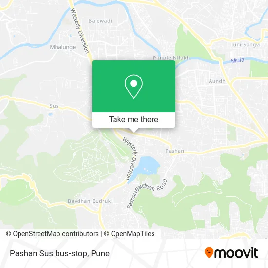 Pashan Sus bus-stop map