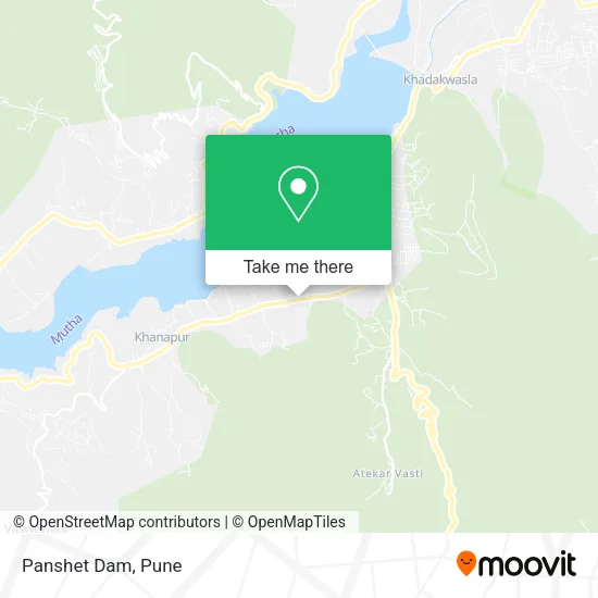 Panshet Dam map