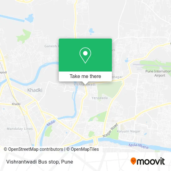 Vishrantwadi Bus stop map