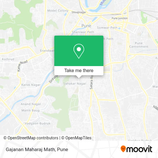 Gajanan Maharaj Math map