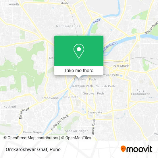 Omkareshwar Ghat map