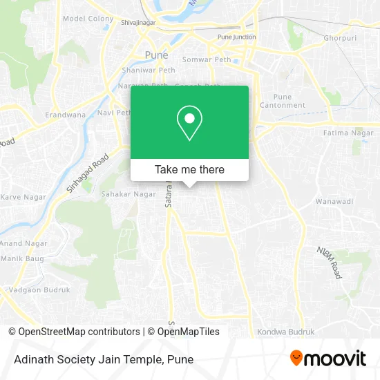 Adinath Society Jain Temple map