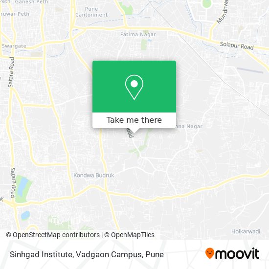 Sinhgad Institute, Vadgaon Campus map