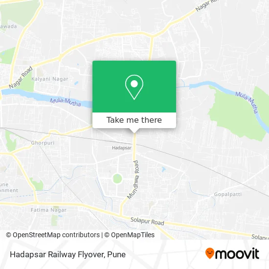 Hadapsar Railway Flyover map