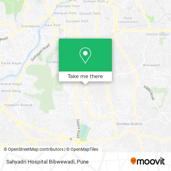 Sahyadri Hospital Bibwewadi map