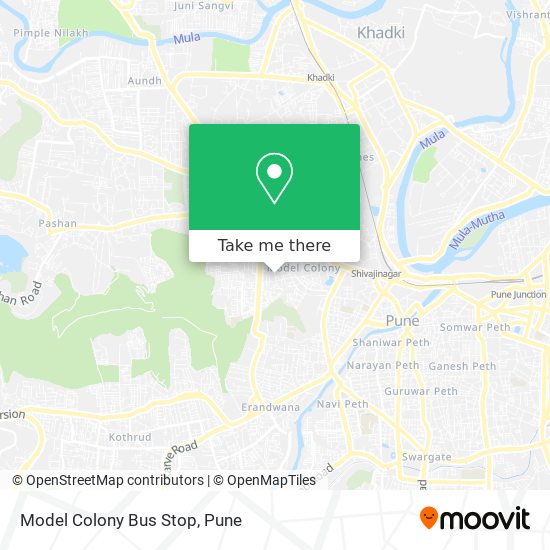 Model Colony Bus Stop map