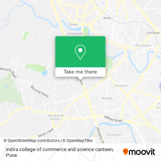 indira college of commerce and science canteen map