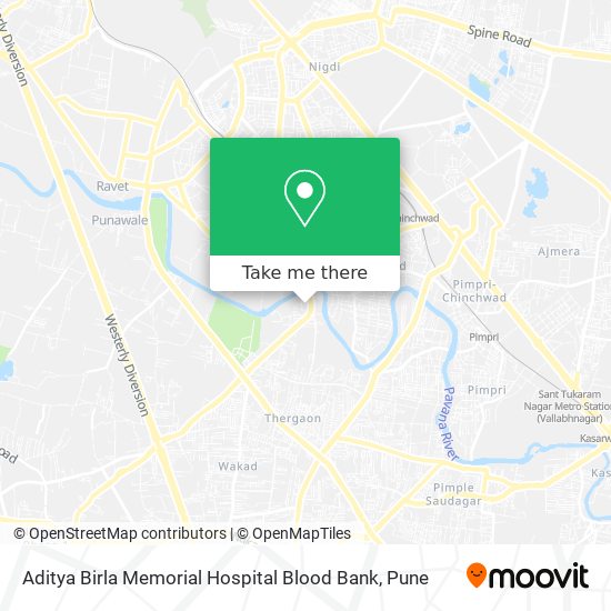 Aditya Birla Memorial Hospital Blood Bank map