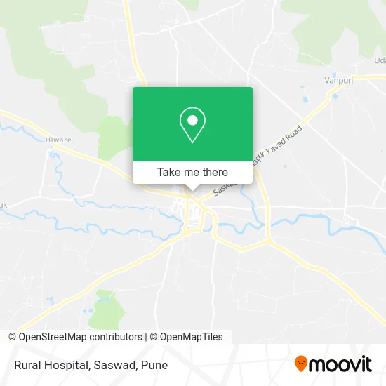 Rural Hospital, Saswad map