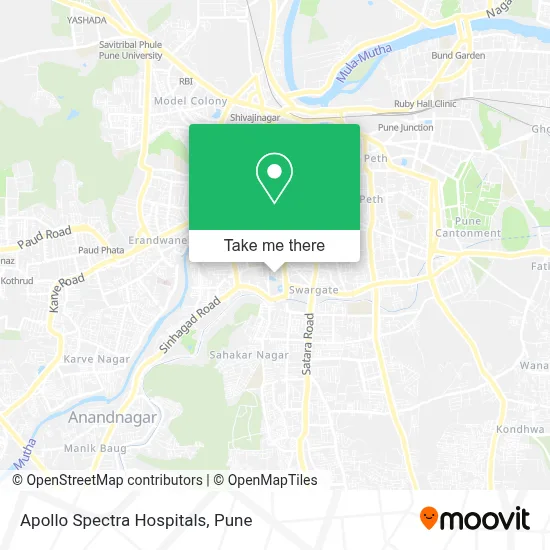 Apollo Spectra Hospitals map