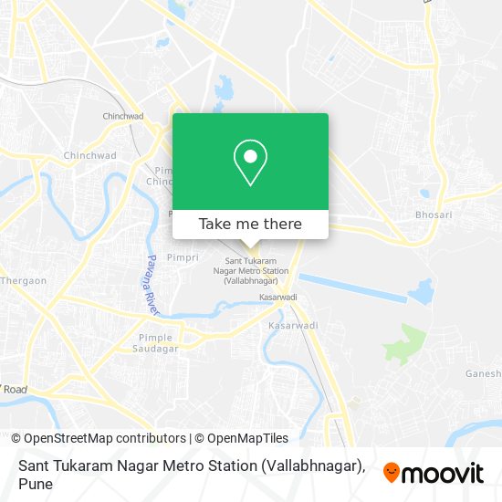 Sant Tukaram Nagar Metro Station (Vallabhnagar) map