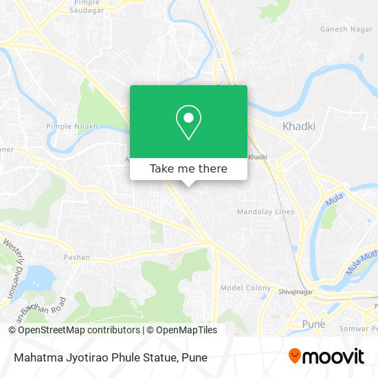 Mahatma Jyotirao Phule Statue map