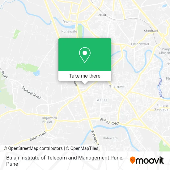 Balaji Institute of Telecom and Management Pune map