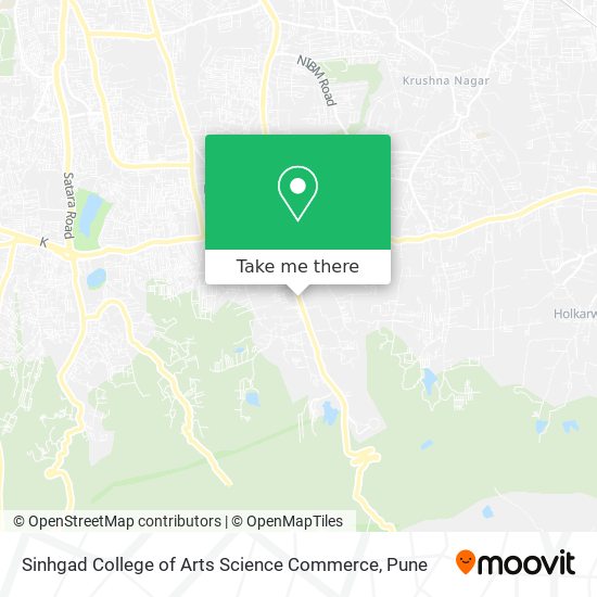 Sinhgad College of Arts Science Commerce map