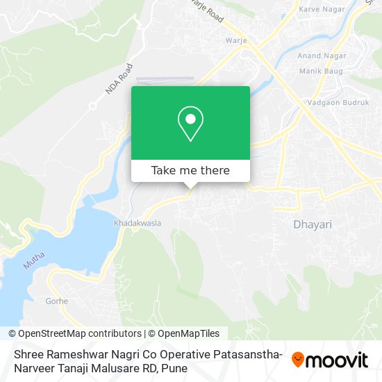 Shree Rameshwar Nagri Co Operative Patasanstha-Narveer Tanaji Malusare RD map