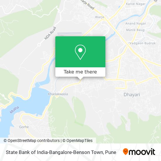 State Bank of India-Bangalore-Benson Town map