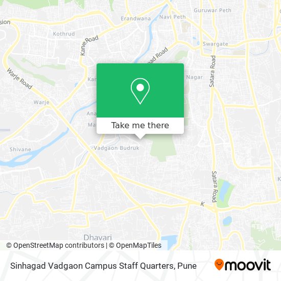 Sinhagad Vadgaon Campus Staff Quarters map