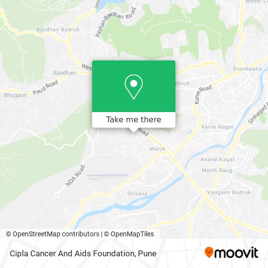 Cipla Cancer And Aids Foundation map