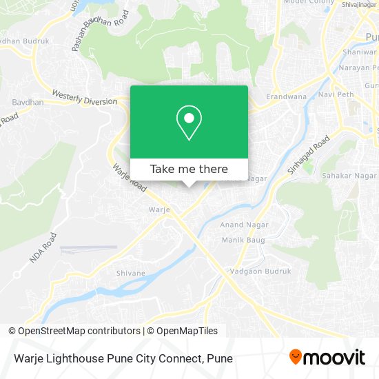 Warje Lighthouse Pune City Connect map