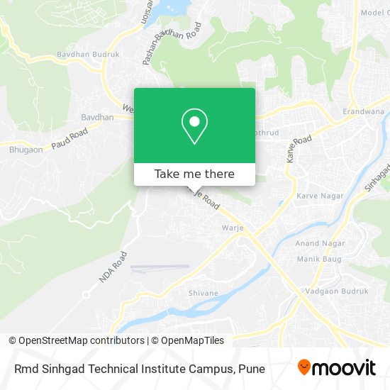 Rmd Sinhgad Technical Institute Campus map
