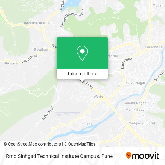 Rmd Sinhgad Technical Institute Campus map