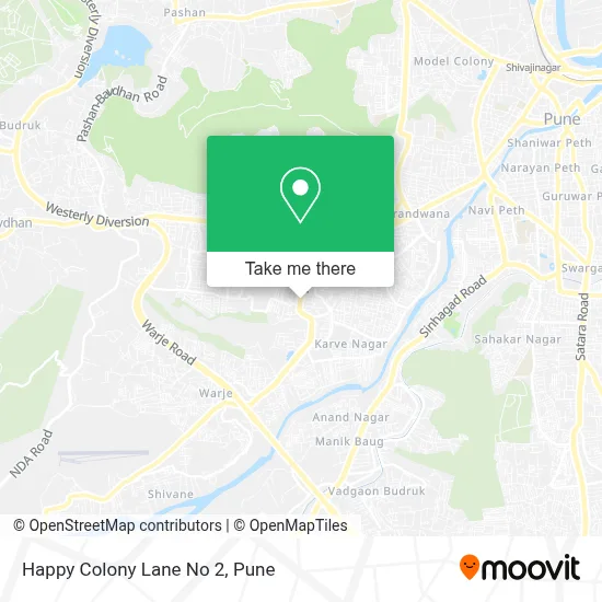 Happy Colony Lane No 2 map