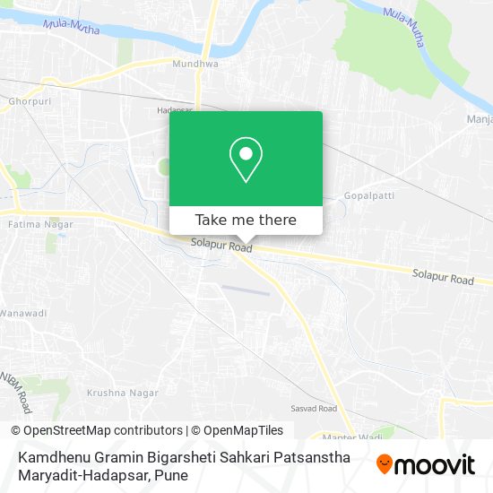 Kamdhenu Gramin Bigarsheti Sahkari Patsanstha Maryadit-Hadapsar map