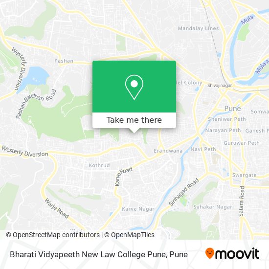 Bharati Vidyapeeth New Law College Pune map