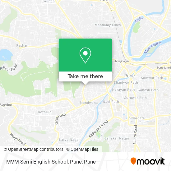 MVM Semi English School, Pune map