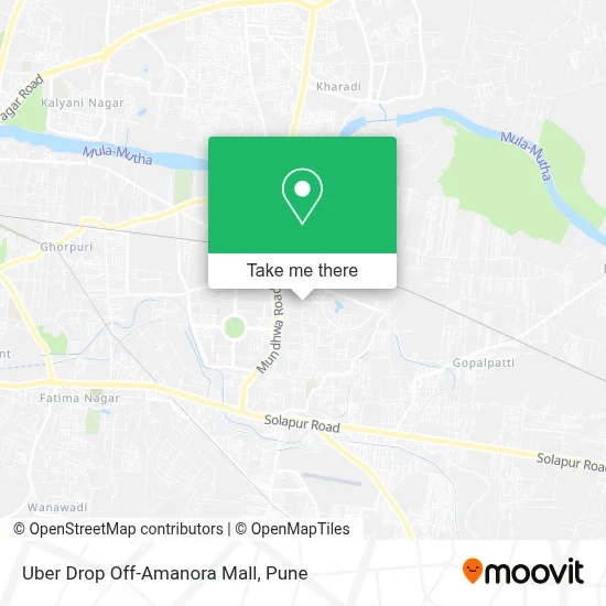 Uber Drop Off-Amanora Mall map