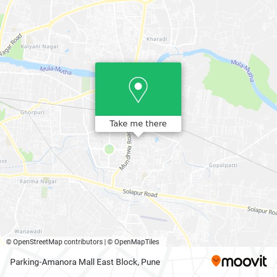 Parking-Amanora Mall East Block map