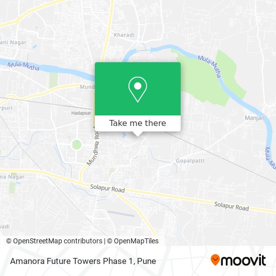 Amanora Future Towers Phase 1 map