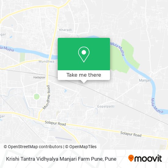 Krishi Tantra Vidhyalya Manjari Farm Pune map
