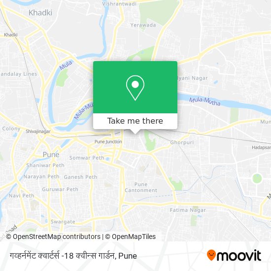 गव्हर्नमेंट क्वार्टर्स -18 क्वीन्स गार्डन map